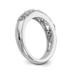 14K White Gold Diamond Wedding Band