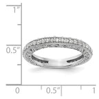 14K White Gold Diamond Wedding Band