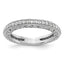14K White Gold 1/2 carat Diamond Complete Wedding Band