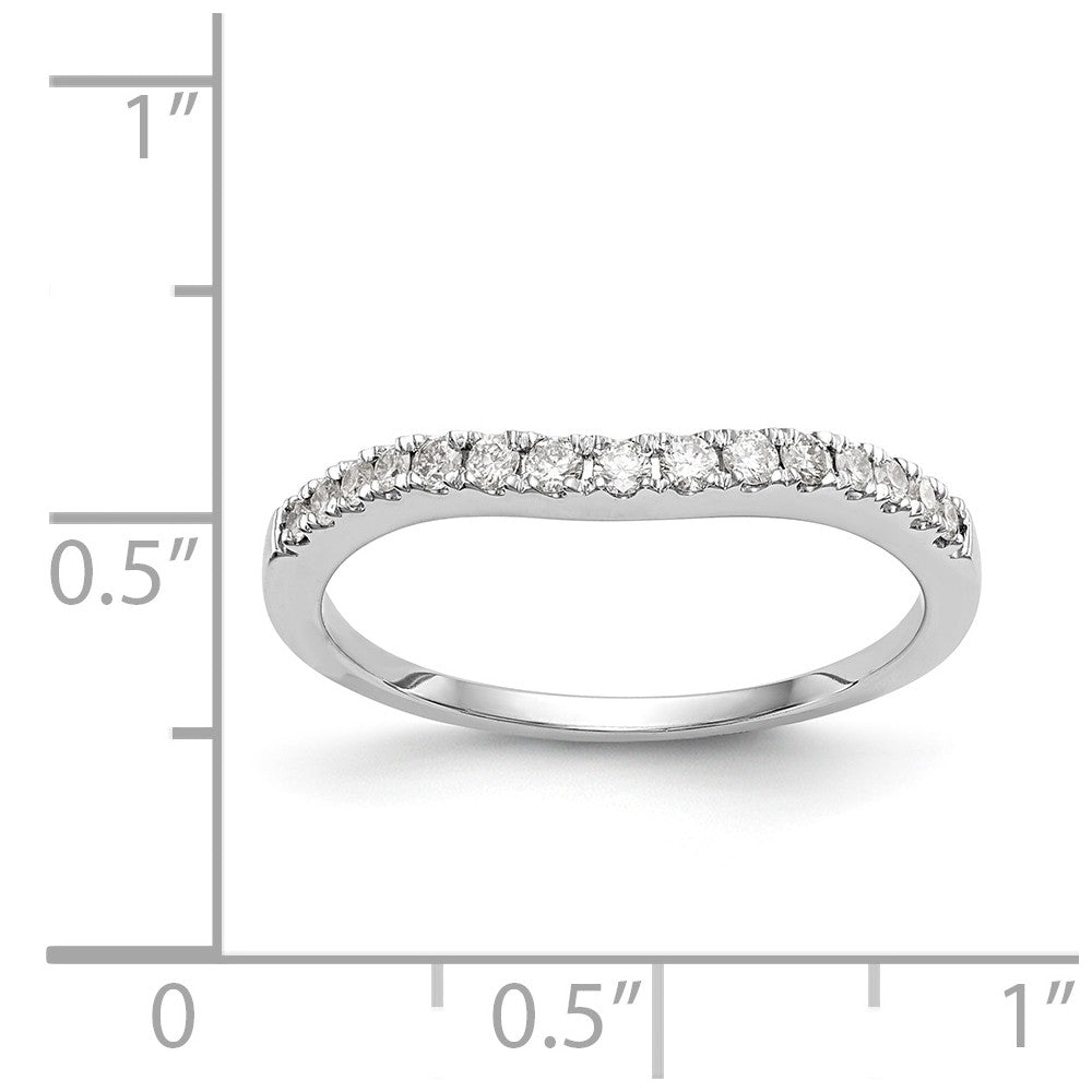 14K White Gold Diamond Wedding Band