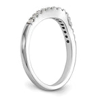 14K White Gold 1/3 carat Diamond Contoured Complete Wedding Band