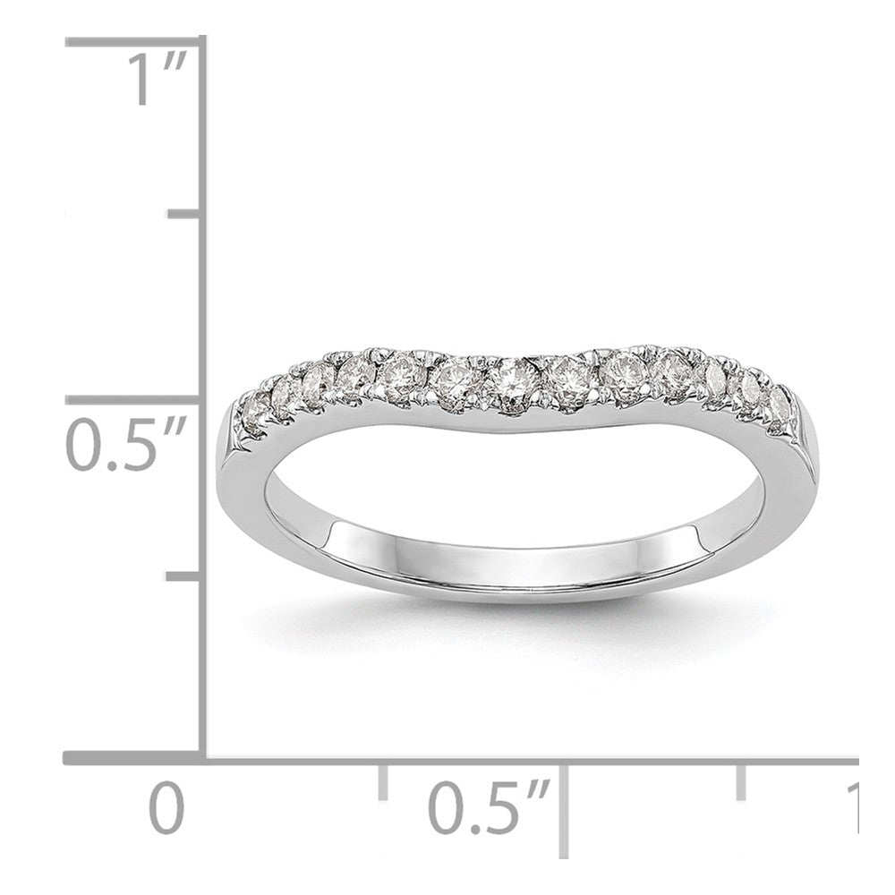 14K White Gold Diamond Wedding Band