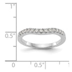14K White Gold Diamond Wedding Band