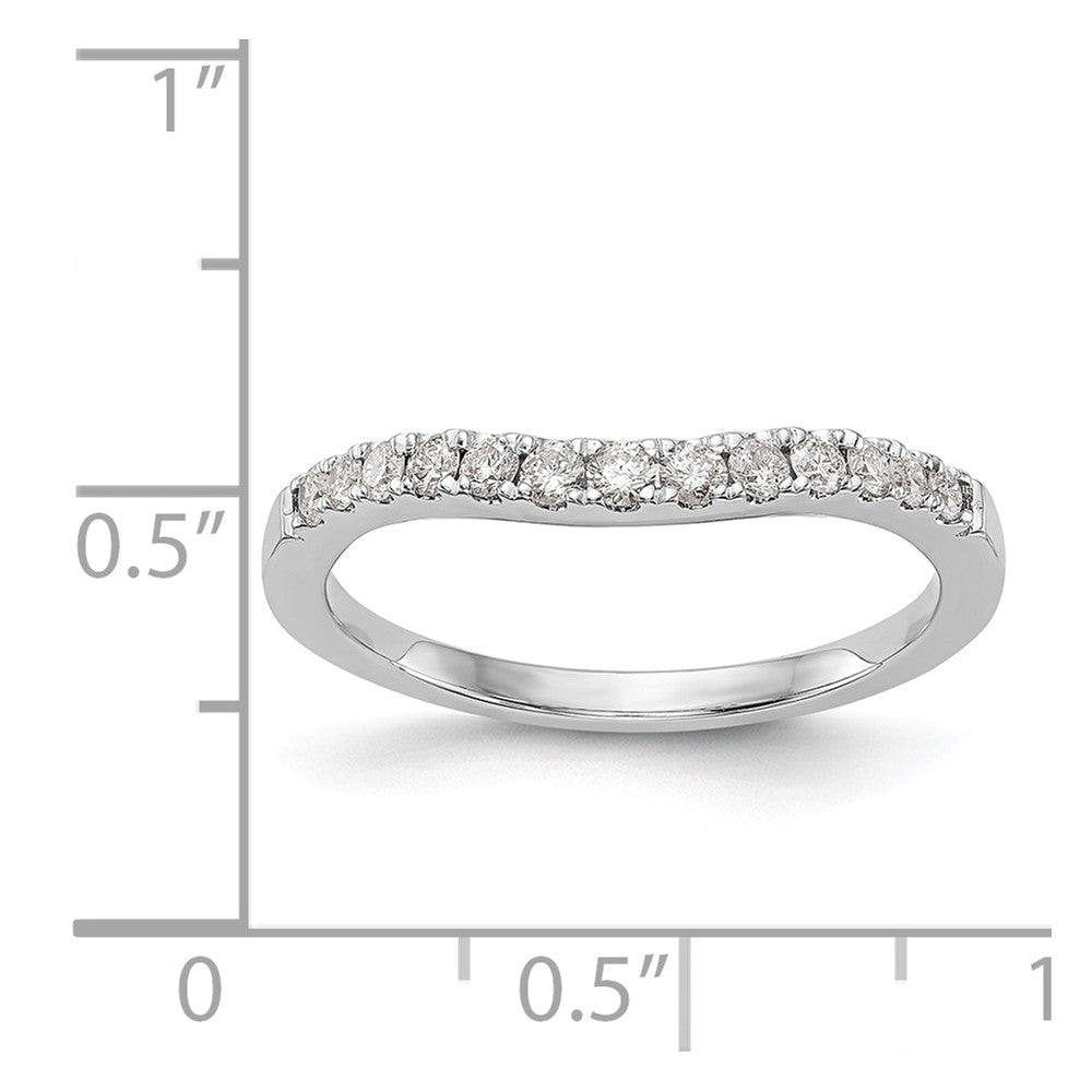 14K White Gold Diamond Wedding Band