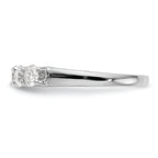 14K White Gold 5-Stone 7/8 carat Diamond Complete Wedding Band