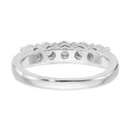 14K White Gold 5-Stone 7/8 carat Diamond Complete Wedding Band