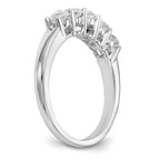 14K White Gold 5-Stone 7/8 carat Diamond Complete Wedding Band