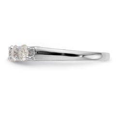 14K White Gold 5-Stone 7/8 carat Diamond Complete Wedding Band - 7