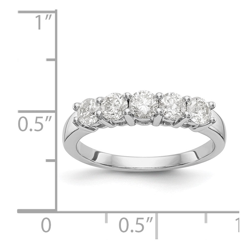 14K White Gold Diamond Wedding Band