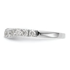 14K White Gold 3/4 carat Diamond Contoured Complete Wedding Band
