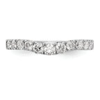 14K White Gold 3/4 carat Diamond Contoured Complete Wedding Band