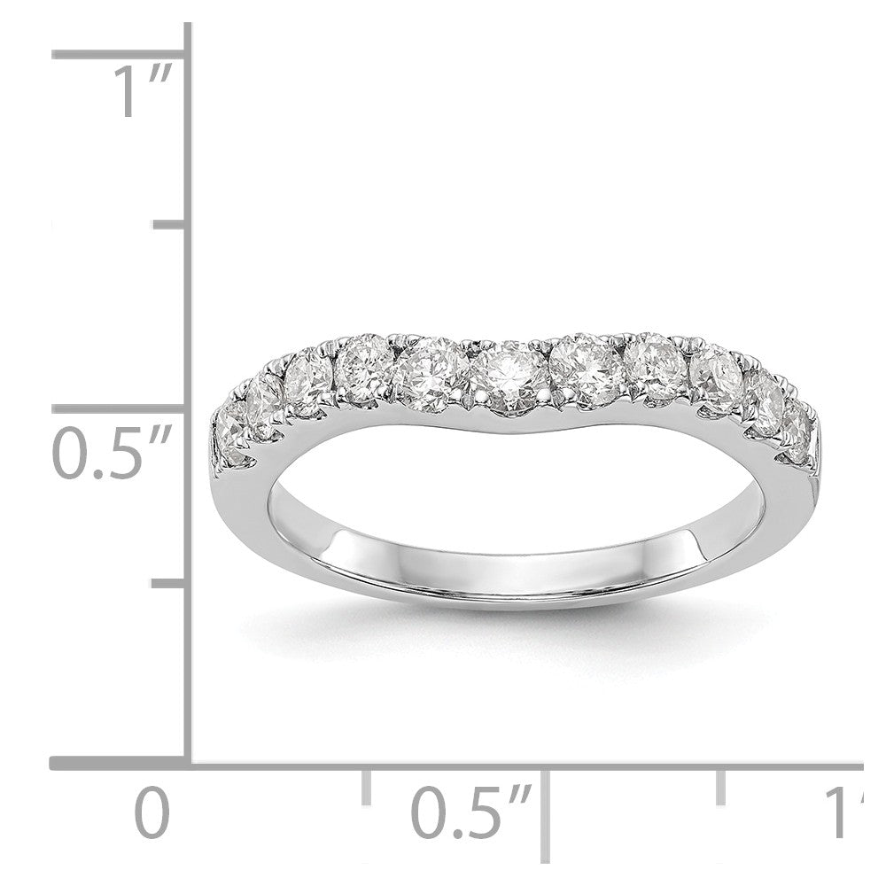 14K White Gold Diamond Wedding Band