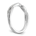 14K White Gold 1/4 carat Twist Diamond Complete Wedding Band