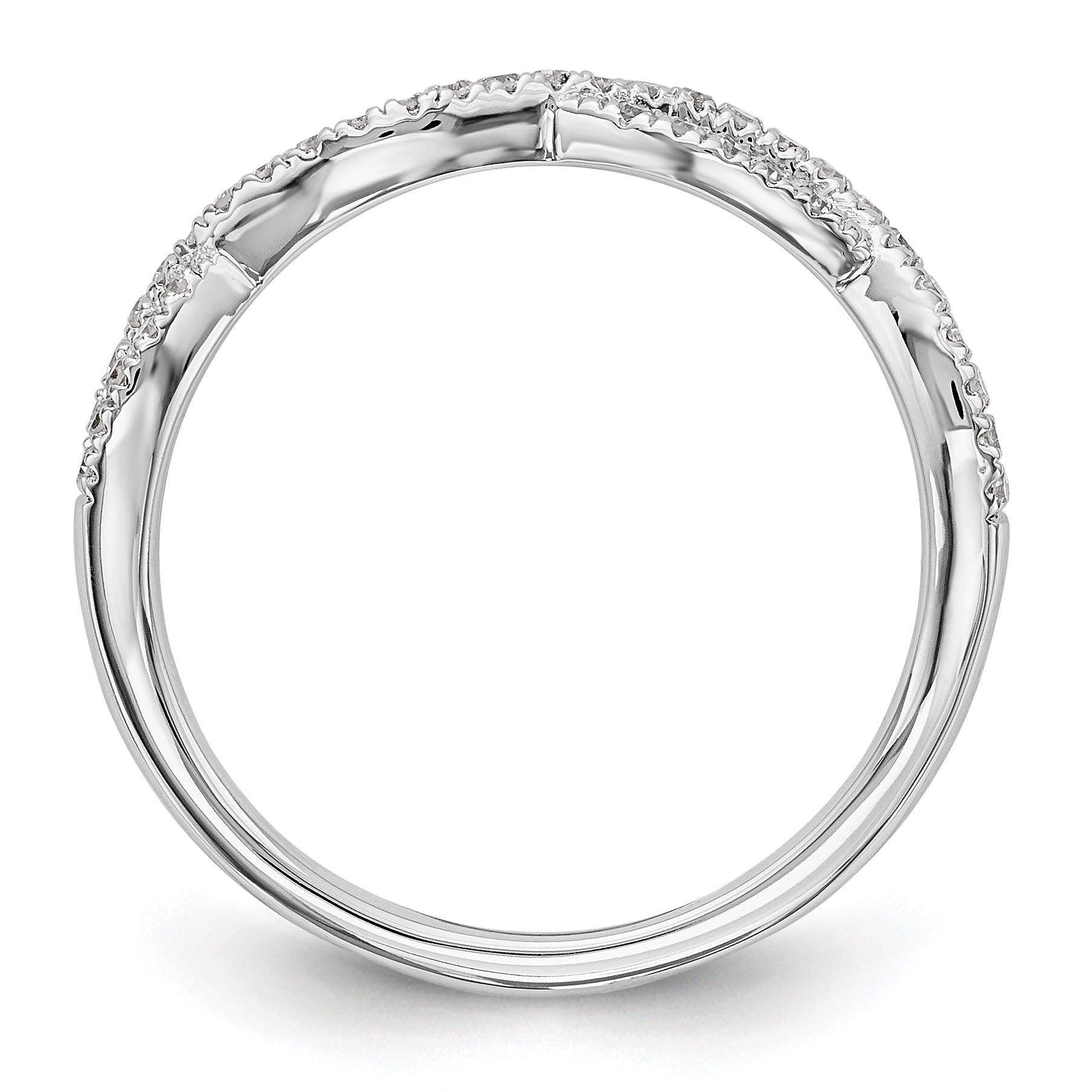 14K White Gold Wedding Band - 7