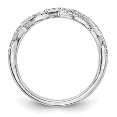 14K White Gold Wedding Band - 7