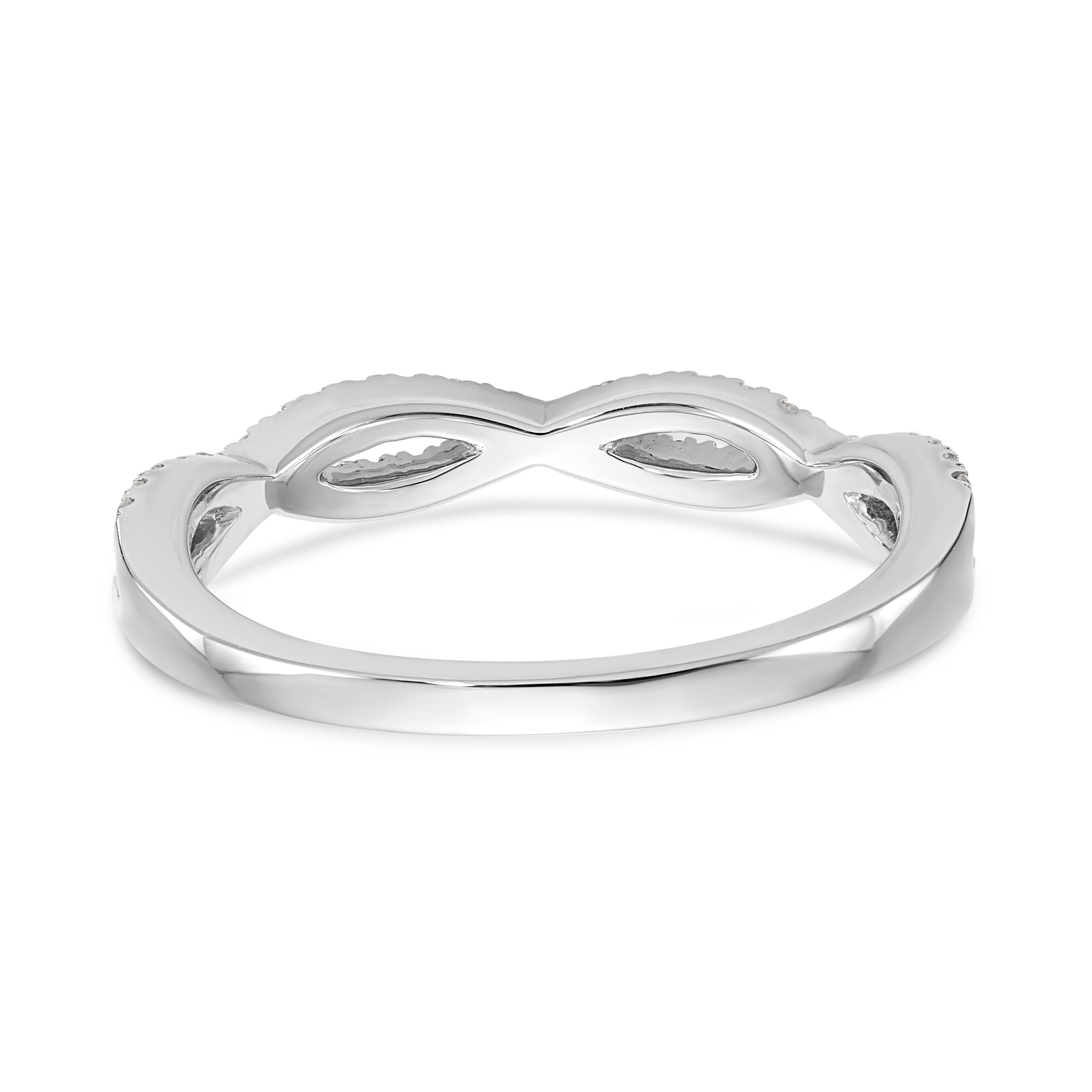 14K White Gold Wedding Band - 7