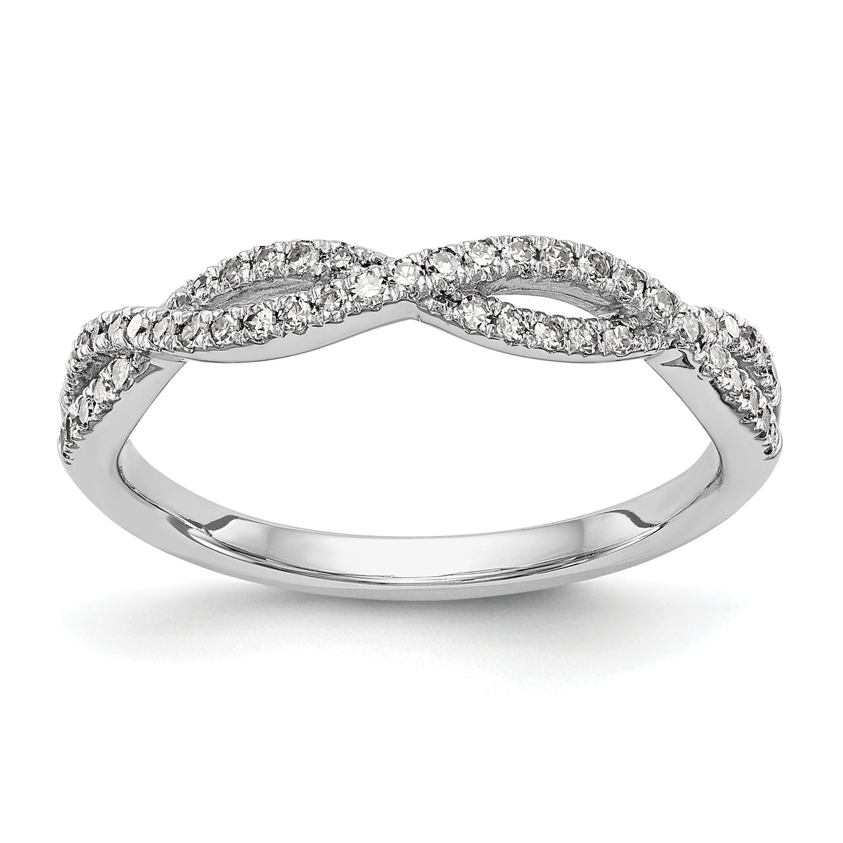 14K White Gold Wedding Band - 7