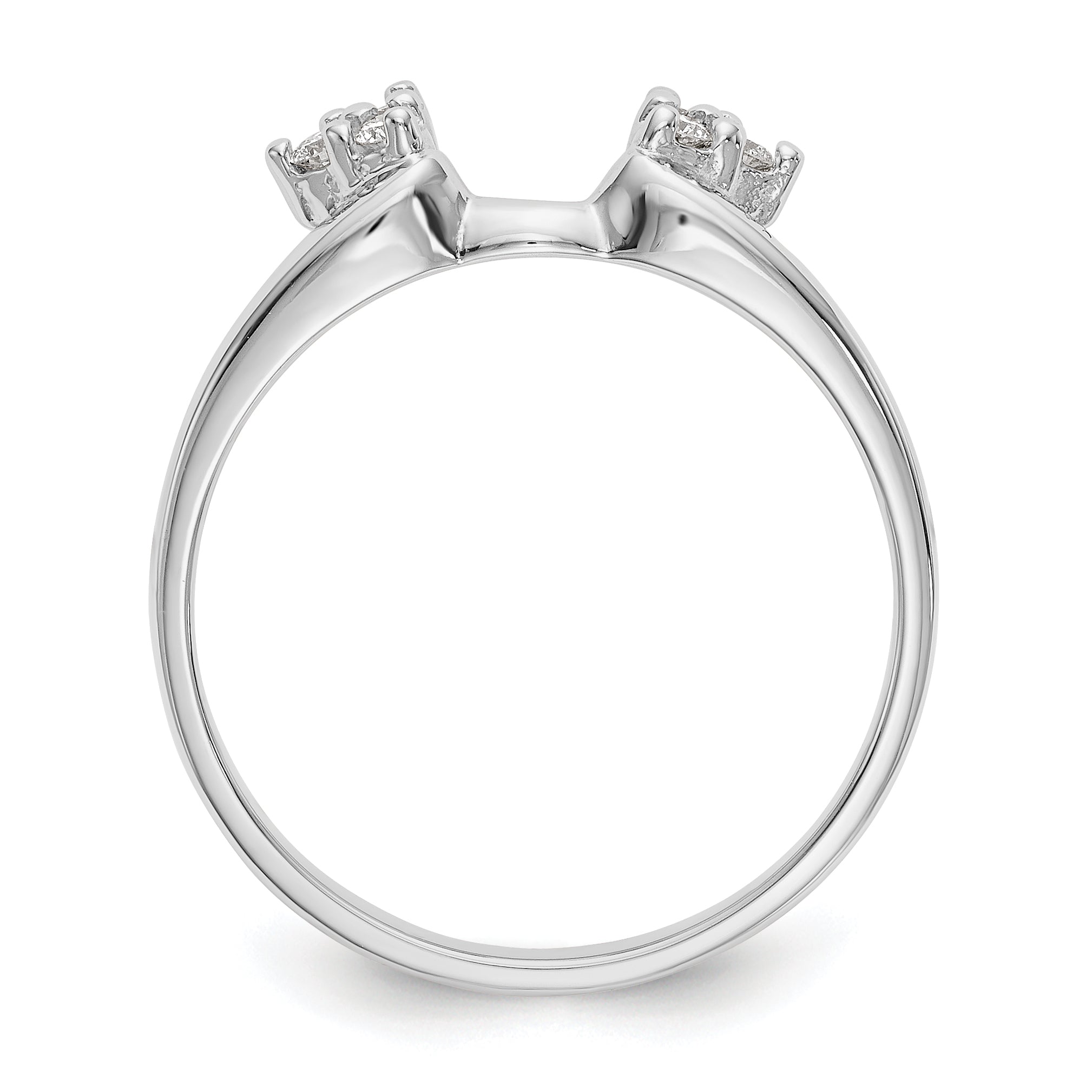 14K White Gold 1/8 carat Diamond Complete Wrap Ring