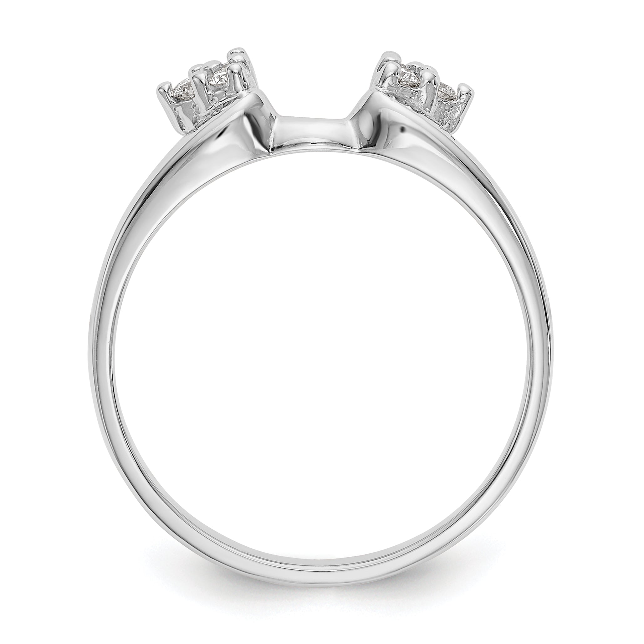 14K White Gold 1/8 carat Diamond Complete Wrap Ring Secondary image