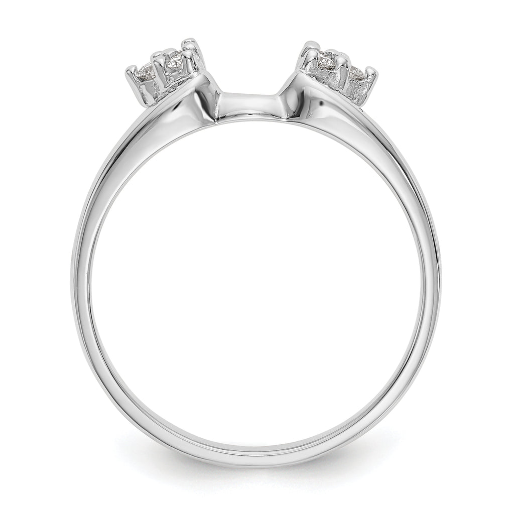 14K White Gold 1/8 carat Diamond Complete Wrap Ring