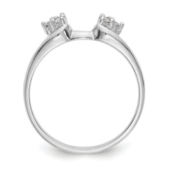 14K White Gold 1/8 carat Diamond Complete Wrap Ring - 7