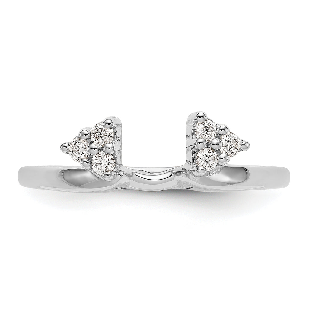 14K White Gold 1/8 carat Diamond Complete Wrap Ring
