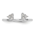 14K White Gold 1/8 carat Diamond Complete Wrap Ring