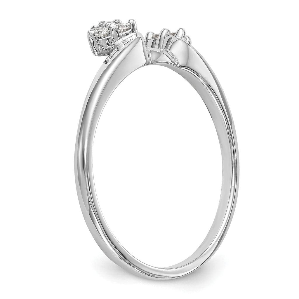 14K White Gold 1/8 carat Diamond Complete Wrap Ring