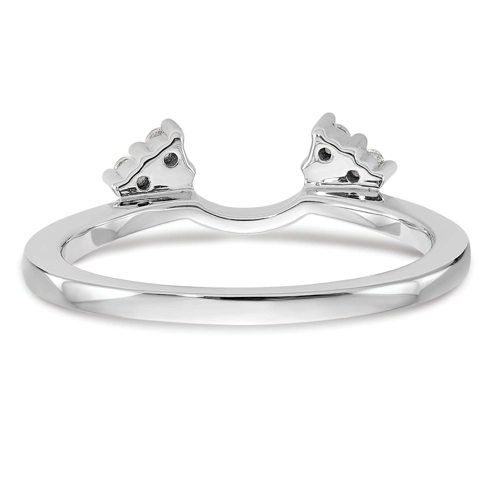14K White Gold 1/8 carat Diamond Complete Wrap Ring