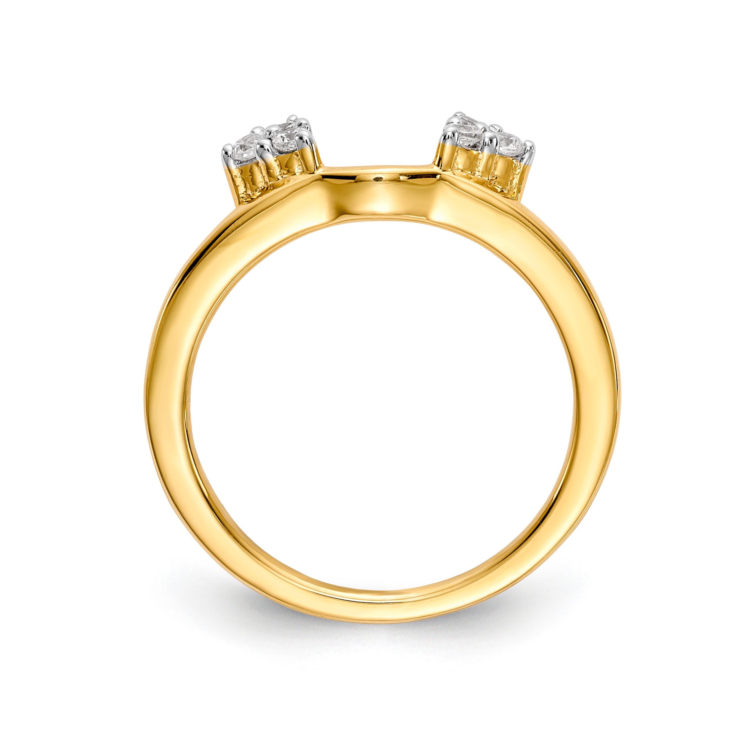 14K White Gold 1/6 carat Diamond Complete Wrap Ring