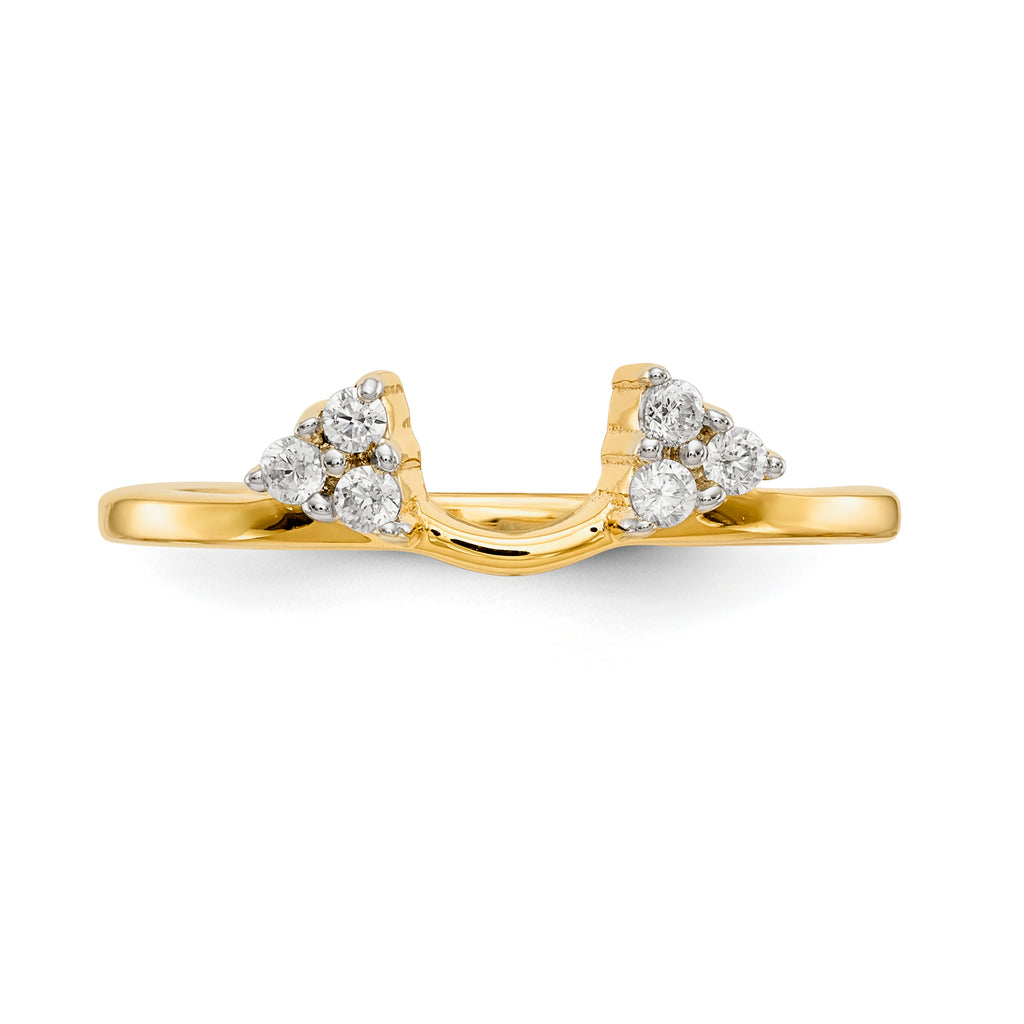 14K White Gold 1/6 carat Diamond Complete Wrap Ring
