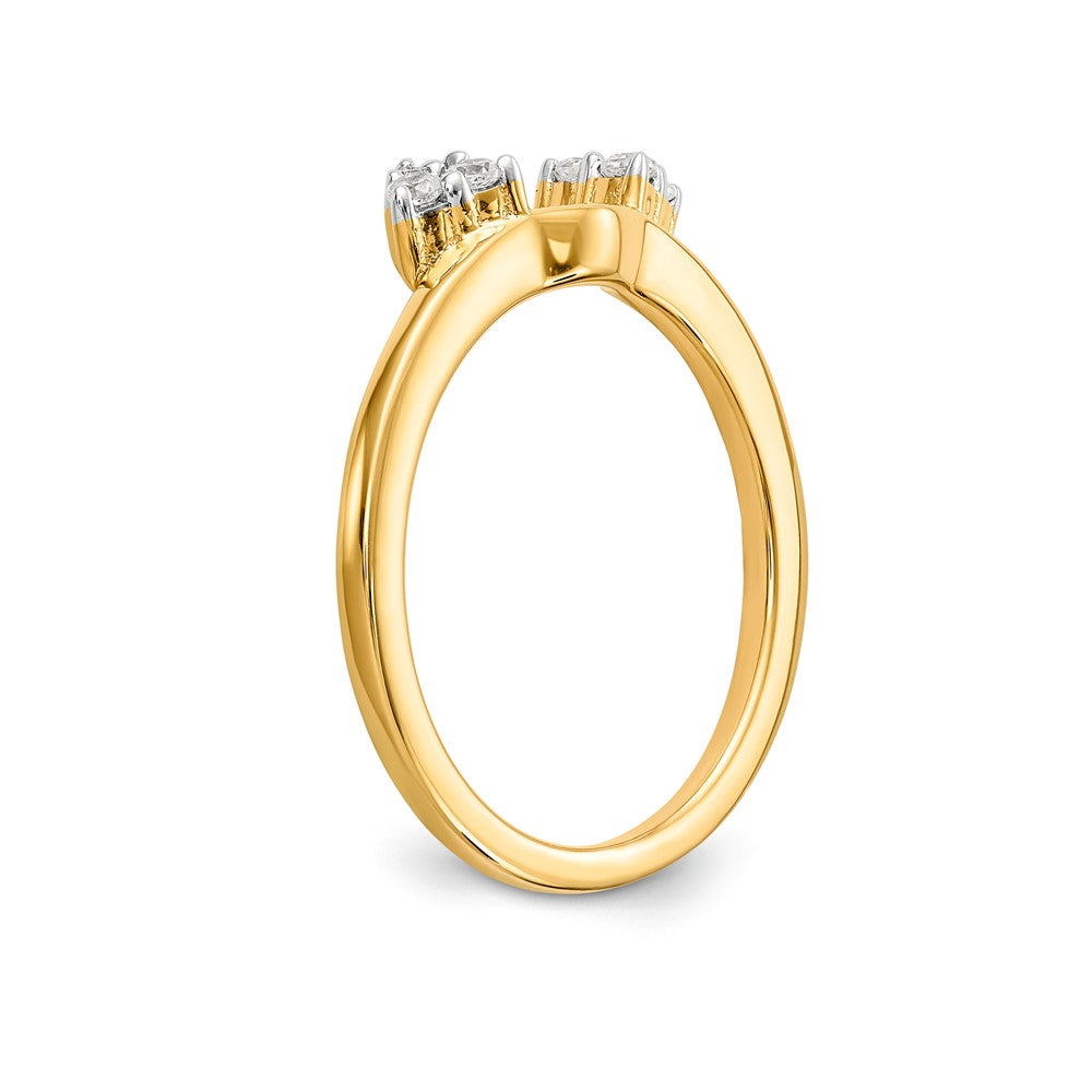 14K White Gold 1/6 carat Diamond Complete Wrap Ring