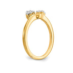 14K White Gold 1/6 carat Diamond Complete Wrap Ring