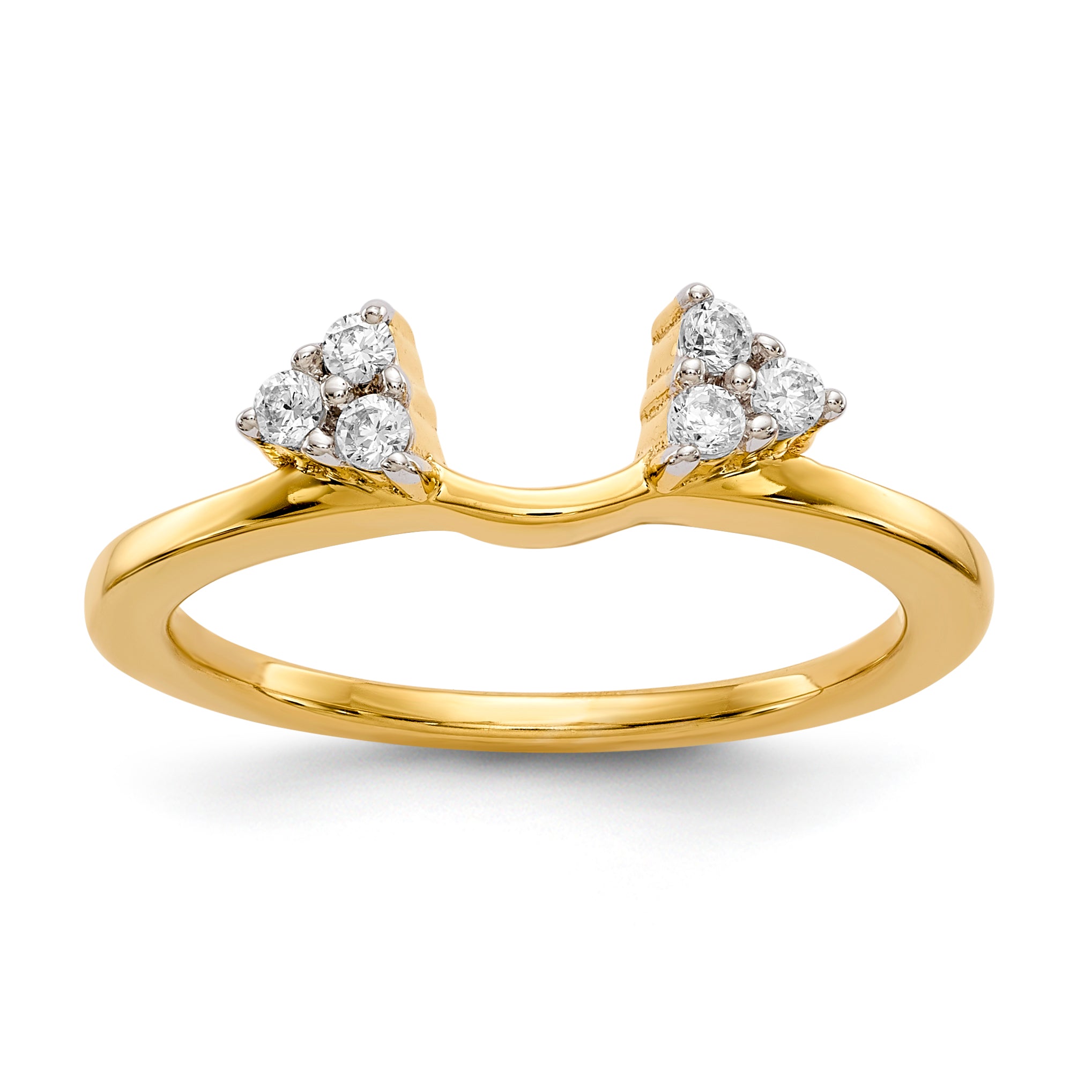 14K White Gold 1/6 carat Diamond Complete Wrap Ring Main image