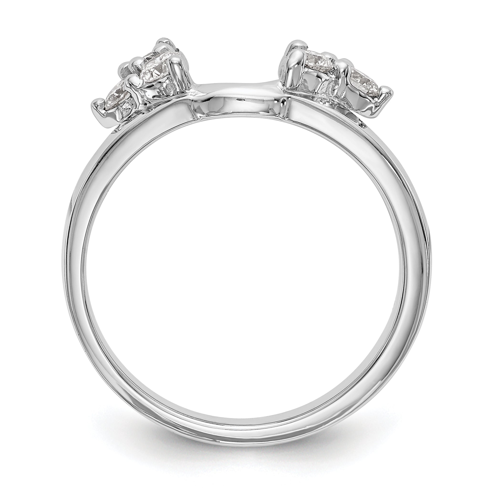 14K White Gold 3/8 carat Diamond Complete Wrap Ring Secondary image