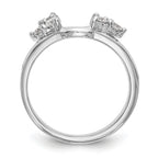 14K White Gold 3/8 carat Diamond Complete Wrap Ring
