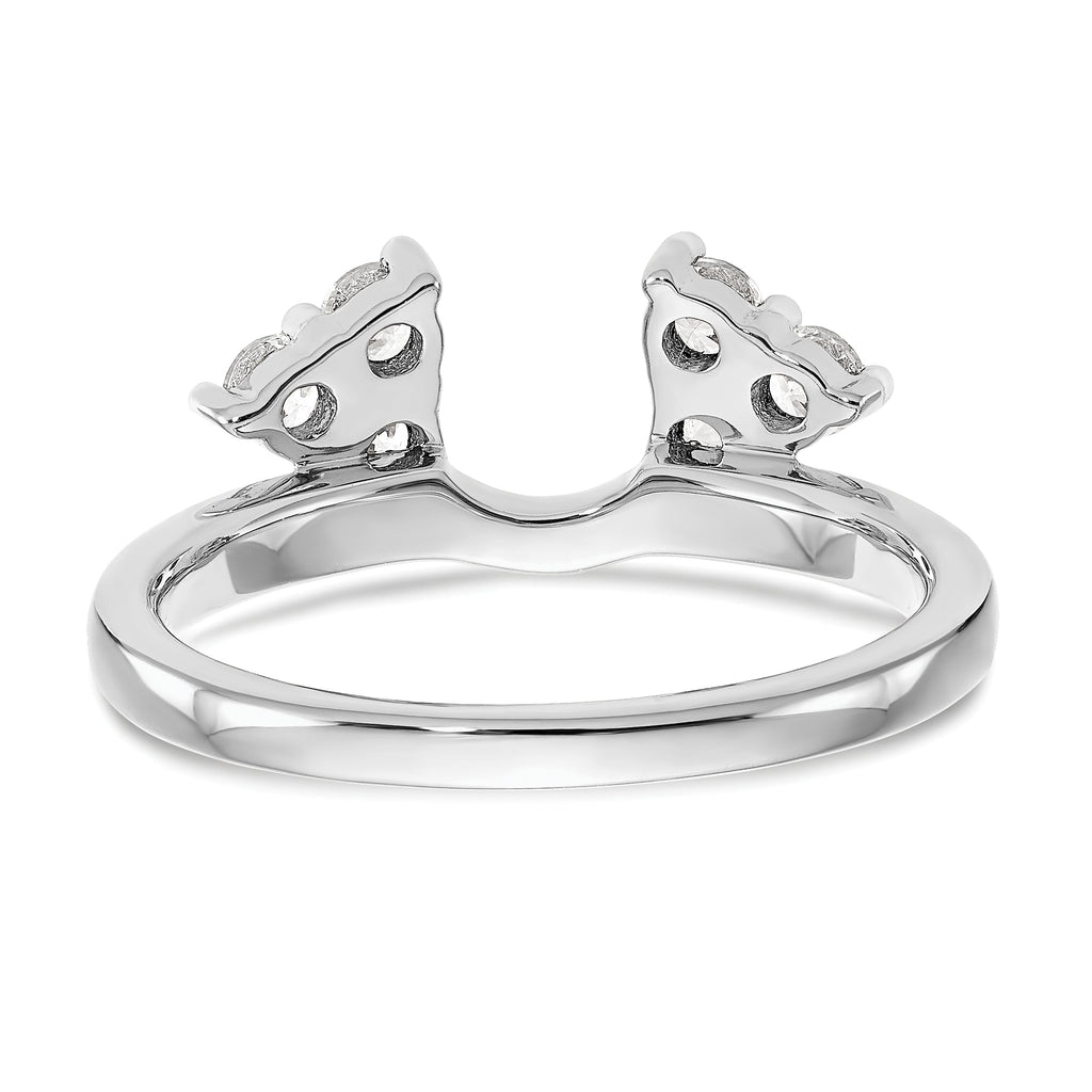 14K White Gold 3/8 carat Diamond Complete Wrap Ring