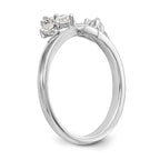 14K White Gold 3/8 carat Diamond Complete Wrap Ring