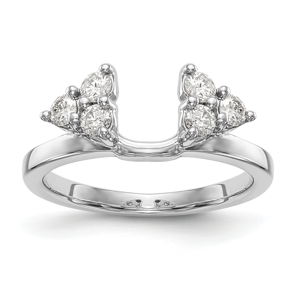 14K White Gold 3/8 carat Diamond Complete Wrap Ring