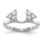 14K White Gold 3/8 carat Diamond Complete Wrap Ring