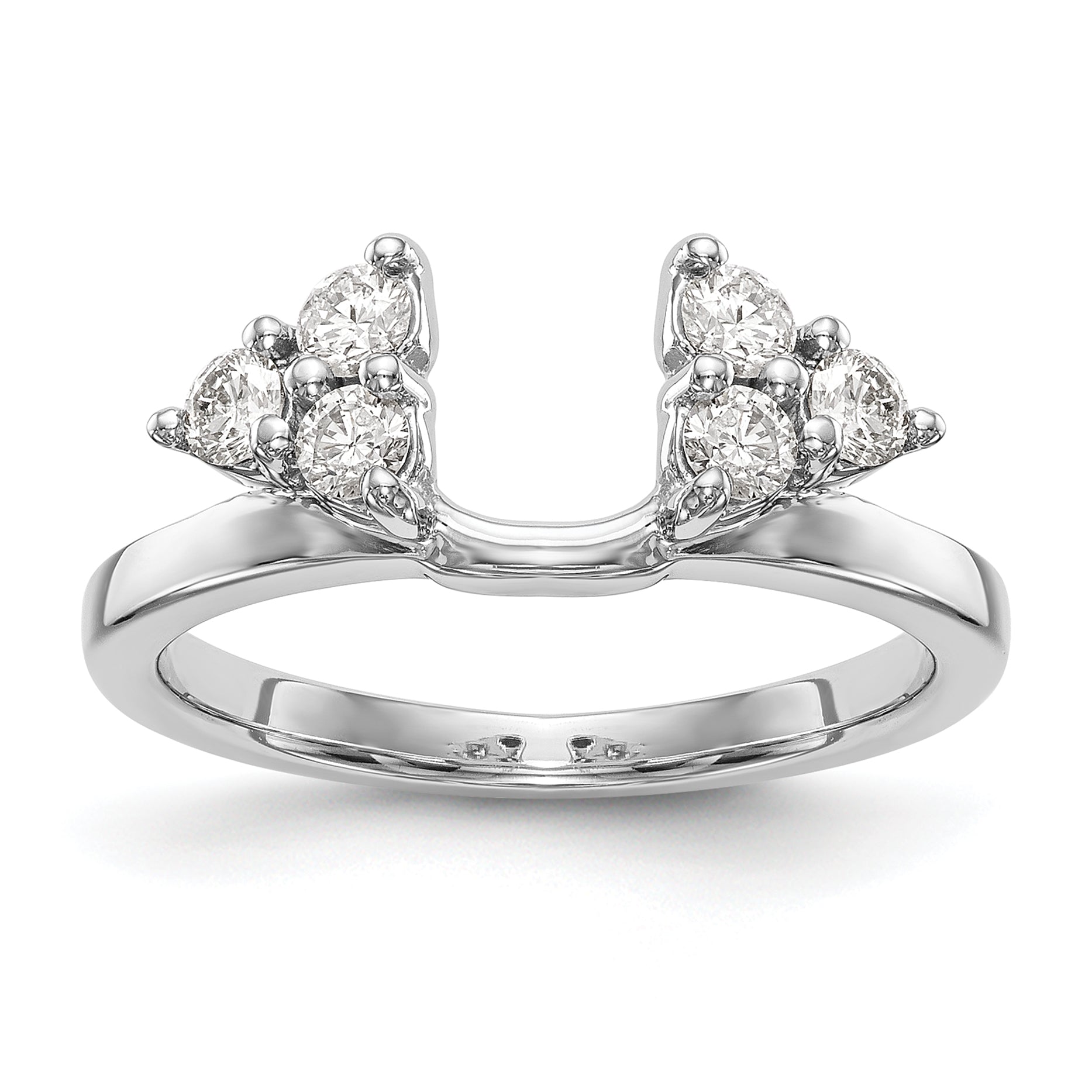 14K White Gold 3/8 carat Diamond Complete Wrap Ring