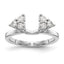 14K White Gold 3/8 carat Diamond Complete Wrap Ring