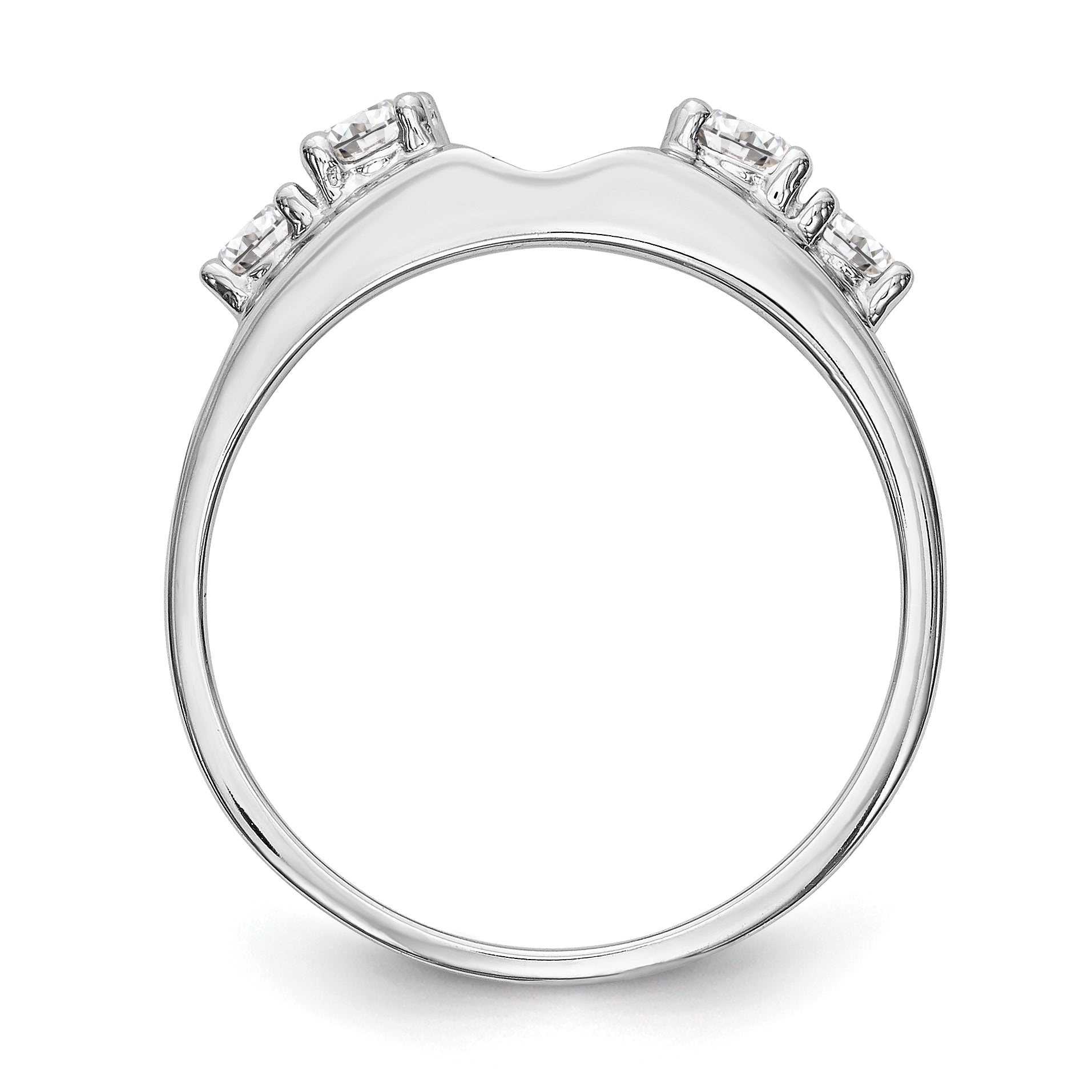 14K White Gold 1/2 carat Diamond Complete Wrap Ring Secondary image