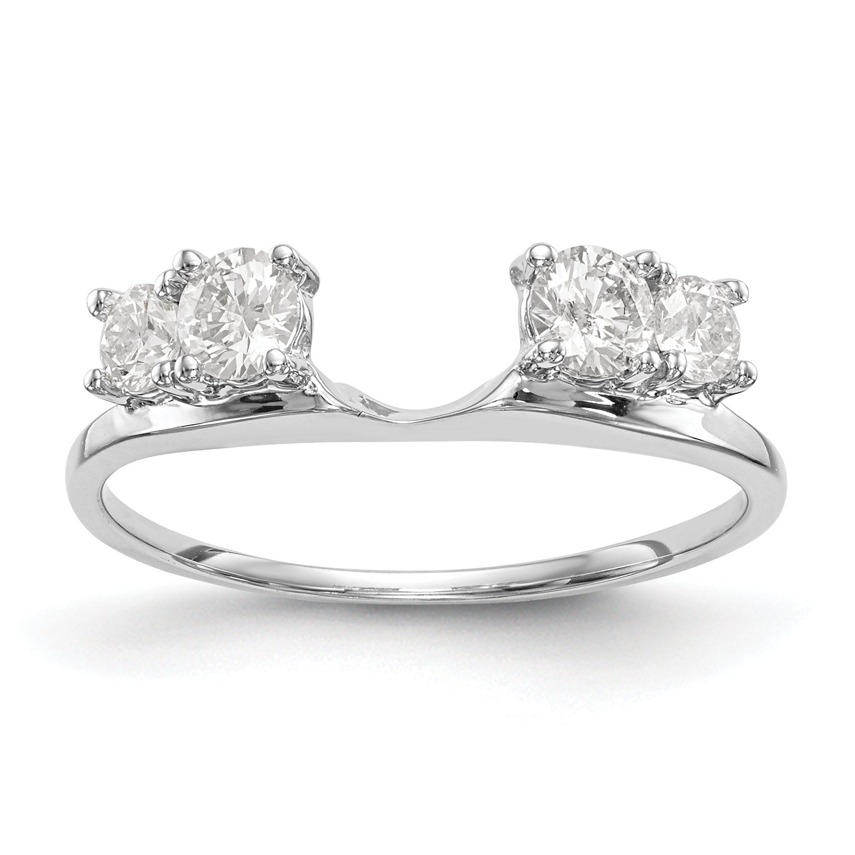 14K White Gold 1/2 carat Diamond Complete Wrap Ring Main image