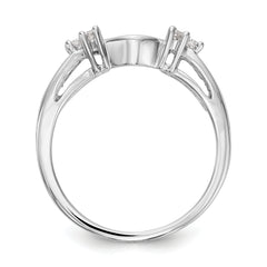 14K White Gold 1/4 carat Diamond Complete Wrap Ring