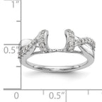 14K White Gold Criss-Cross 1/4 carat Diamond Complete Wrap Ring