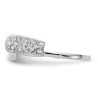 14K White Gold Filigree 1/10 carat Diamond Complete Wrap Ring