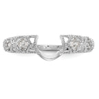 14K White Gold Filigree 1/10 carat Diamond Complete Wrap Ring