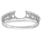 14K White Gold Filigree 1/10 carat Diamond Complete Wrap Ring