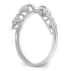 14K White Gold Filigree 1/10 carat Diamond Complete Wrap Ring